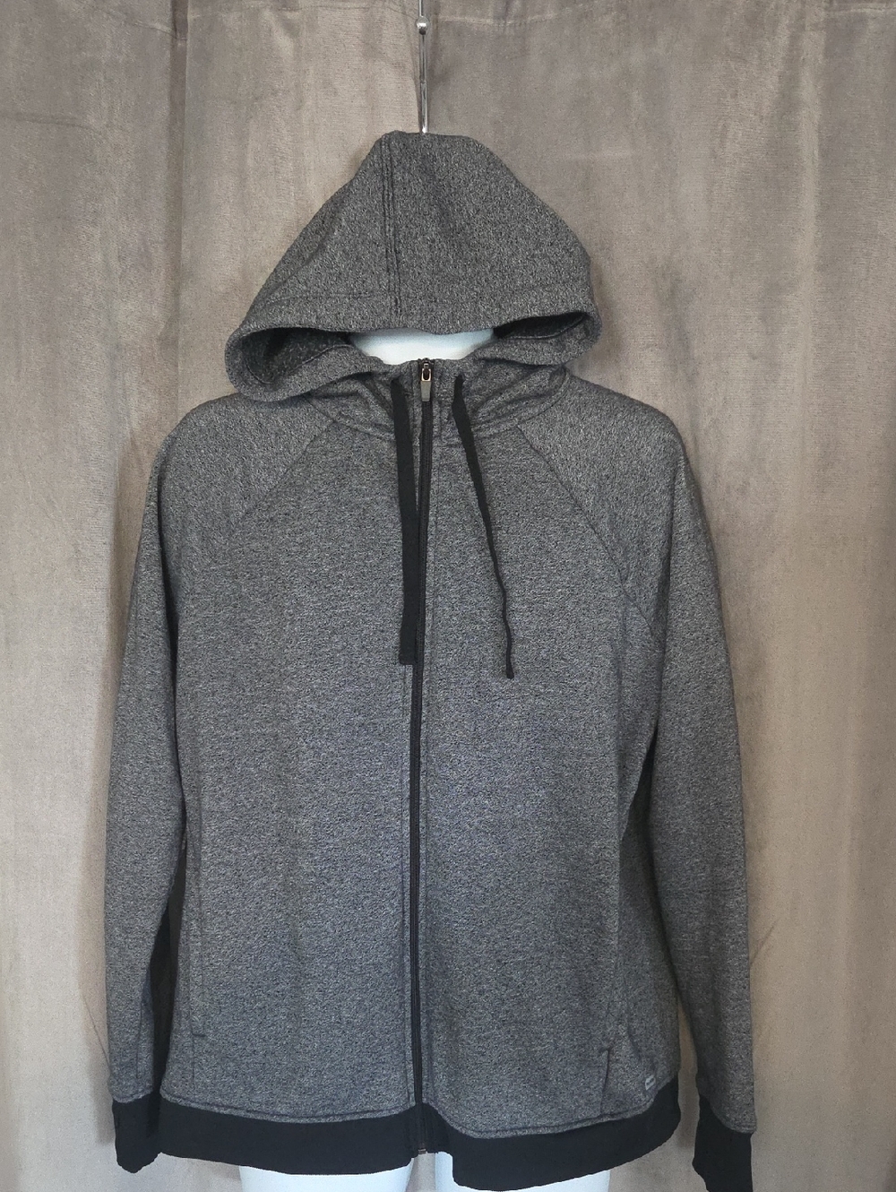 Athletic Works XXL Gray Full-Zip Hooded Sweatshirt